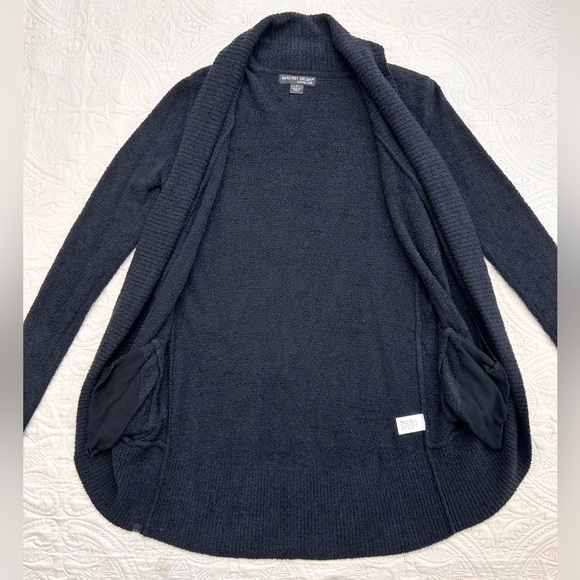 Barefoot Dreams Cardigan Cozy Chic Lite Circle Cardi Black Size Small - Picture 4 of 16
